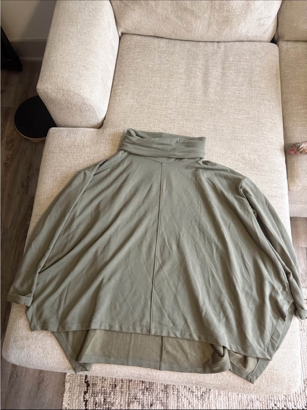 Athleta Olive Green Cowl Neck Pullover tunic/top
